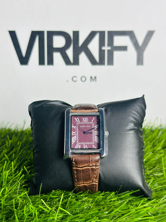Old Money Classic Rectangular Vintage Watch — Roman Numeral Dial